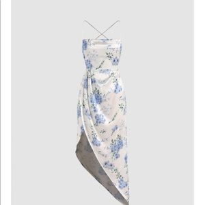 Watercolor Floral Backless Maxi Dress